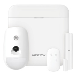 HIKVISION DS-PWA48-KS-CAM Kit de Alarma Inalámbrica / 48 Zonas / GSM 3G/4G / Wi-Fi 2.4 GHz / PIR con Cámara 640x480 / AES-128 / 433 MHz