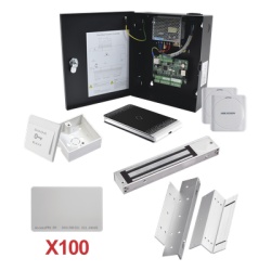 HIKVISION KIT-TARJETA-01 Kit de Control de Acceso / 10,000 Tarjetas / 50,000 Eventos / TCP-IP / Wiegand / Gabinete Metálico / 12 VCC / 0.94 x 0.78 x 0.23 pies