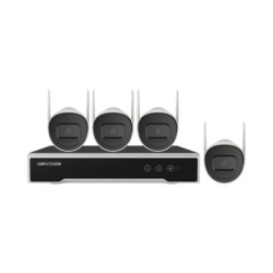 HIKVISION NK44W0H-1T(E) Kit IP Inalambrico 4 Megapixel / NVR 4 Canales / 4 Camaras Bala para Exterior / 1 HDD de 1 TB / Modo Repetidor