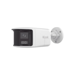 HiLook by HIKVISION IPC-B460HAD-LUF/SL [Dual Light] Bala IP 6 Megapixel / Imagen Panoramica 180Â°/ PoE / Microfono y Bocina Integrado / Exterior IP67 / Audio Bidireccional / Alarma Visual y Auditiva I