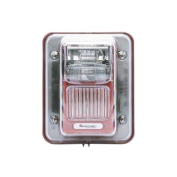 HOCHIKI WHEC24-75WR Sirena Estrobo Para Intemperie Montaje en Muro Color Rojo (0500-05860)
