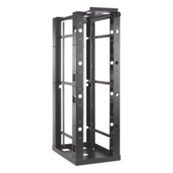 HOFFMAN E4SDR19FM45U Rack Abierto Sismico de 4 Postes Estandar de 19 in / 45U / 2.19 m (7.2 ft) de Altura / Capacidad 2 500 lb (1 134 kg) / Acero 3.4 mm / Certificacion NEBS Zona 4 y OSHPD / Negro RAL