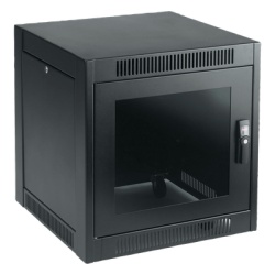 HOFFMAN ENC769SH Gabinete SOHO para Oficinas Pequenas y Home Office 700 x 600 x 900 mm Acero Negro 11U Ruedas Sistema de Enfriamiento Pasivo Puertas con Cerradura Paneles Laterales Extraibles