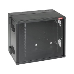 HOFFMAN EWMW482825 Gabinete AccessPlus de Montaje 26 UR en Pared de 19in Rieles Numerados y Roscados #10-32 Puerta con Ventana de Seguridad 700 mm de Ancho 637 mm de Profundidad Color Negro