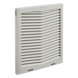 HOFFMAN HG1300404 Rejilla de Escape para Ventilador con Filtro HG / Proteccion IP54 / Compatible con Ventiladores HF13 de 13 in (325 mm) / De Plastico / Color Gris Claro