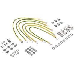 HOFFMAN PGK Kit de Accesorios de Tierra Fisica Para Gabinetes ProLine Incluye 6 Cables 12 AWG de 411 mm de Largo Con Terminaciones de Anillo y Accesorios de Montaje M6
