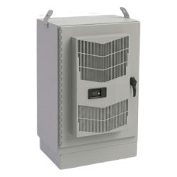 HOFFMAN T503044FTTXDASA Gabinete para Exterior Tipo 4X Doble Puerta de 22 UR / Aluminio Soldado / 1270 x 762 x 1118 mm / Exterior IP66 / Montaje Almohadilla / Aislamiento Termico / Aire de Precision /