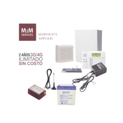 HONEYWELL HOME RESIDEO KITVISTAMINI (2 Anos 4G ILIMITADO INCLUIDO) Kit VISTA48LA Teclado 6150 Comunicador MN01LTEM Bateria Transformador y Sirena de 15 Watts