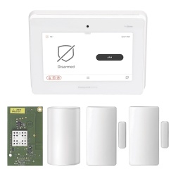 HONEYWELL HOME RESIDEO PROA7PMW Kit panel de alarma todo en uno / pantalla táctil 7 pulgadas / tecnología SiX / sensor PIR / 2 contactos magnéticos / batería de respaldo