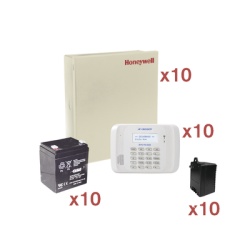 HONEYWELL HOME RESIDEO VISTA48-KIT10 Kit de 10 paneles VISTA-48LA / 8 zonas cableadas + 40 inalámbricas c/u / teclado 6162RF / batería y transformador incluidos / sin comunicador