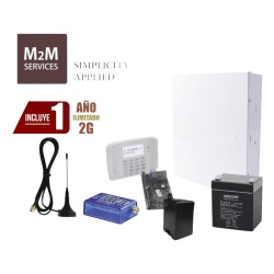 HONEYWELL HOME RESIDEO VISTA48MINI2 Kit de alarma VISTA-48LA / 8 zonas cableadas + 40 inalámbricas / comunicador 2G MINI012G / teclado 6160RF / batería y transformador / 1 año de datos