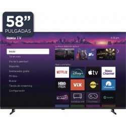 HORION R58XUQ-L1 SmartTV QLED 4K UHD 58 Pulgadas / Resolucion 3840 × 2160 / Tecnologia QLED / 1GB DDR4 RAM / 512MB ROM / 3 Puertos HDMI / WiFi 2T2R / ROKU / Audio 8W+8W / VESA 200×200 mm