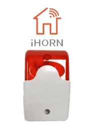 HORN LGH109004 IHORN HC103 - Sirena con Estrobo color rojo / Interior / Compatible con paneles IHORN / RISCO / DSC / BOSCH / 12 V