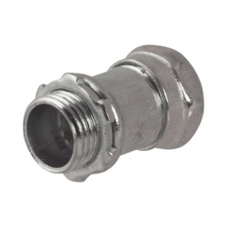 HUBBELL HUB-2903 Conector Recto Compresion de Acero Galvanizado para Pared Delgada de 3/4" .