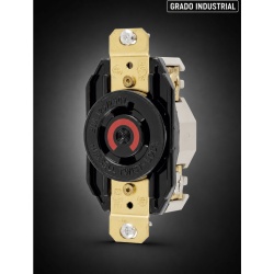 HUBBELL HUB-HBL-2410 Receptaculo con Bloqueo de Media Vuelta Industrial 20 A 125/250 V CA / 3 Polos 4 Hilos / Nema L14-20R.