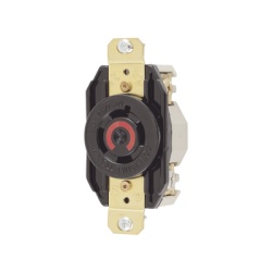 HUBBELL HUB-HBL-2410 Receptaculo con Bloqueo de Media Vuelta Industrial 20 A 125/250 V CA / 3 Polos 4 Hilos / Nema L14-20R.
