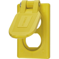 HUBBELL HUB-HBL-52C-M22 Tapa Resistente a Intemperie para Contacto Duplex/ Color Amarillo/ Grado Marino. - Img 2
