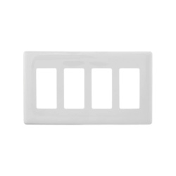 HUBBELL HUB-NPS-264W Tapa 4 Multigang/ Color Blanco.