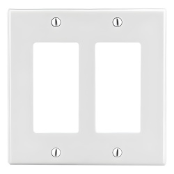 HUBBELL HUB-P262W Tapa para Caja Multigang / Contacto Doble / Color Blanco.