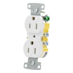 HUBBELL HUB-RR15W Contacto Duplex 15A 125V/ 2 Polos 3 Hilos/ Nema 5-15R/ Color Blanco. - Img 4
