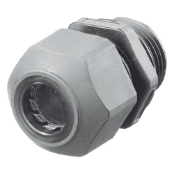 HUBBELL HUB-SEC-50GA Conector de Cable Estilo Europeo para Conductores de 0.17" a 0.45" para Conduit 1/2" Color Gris.