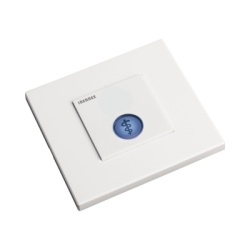 IBERNEX NX0397B Boton Azul Iluminado con Lector RFID 125 KHz para Llamada a Medico BUS RS485 Compatible con NX0019/B NX1021 Y NX0015