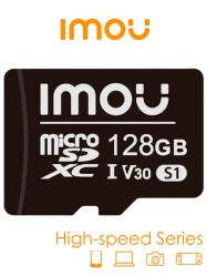IMOU IMO1510001 IMOU ST2-128-S1 - Memoria MicroSD de 128 Gb/ UHS-1 Clase 10 U3 V30/ 3D TLC NAND flash/ Velocidad de Lectura 95MB/s/ Ideal Para Camaras de Seguridad.