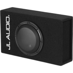 JL AUDIO 10-03250-00 Subwoofer Amplificado para Coche / 8″ (20.3 cm) / Amplificador Integrado 250 W RMS / Impedancia 0.4 Ω o 0.2 Ω / Carcasa con Puertos / Rejillas Incluidas / JL Audio MicroSub+ W3v3