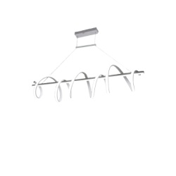 JWJ JLAR-8002 Lampara de Techo LED / 80W / Flujo Luminoso 6400 Im / Ã˜1050 mm / Luz Blanca 6500K - Neutra 4000K - Calida 2700K / Vida Util 50 000 h / IP20 / Montaje Sobreponer / Blanco / Aluminio y PC