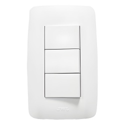 JWJ JTL-C7309 Apagador Triple Sencillo de 10 A/ 127 V CA ~ 60 Hz / Color Blanco.