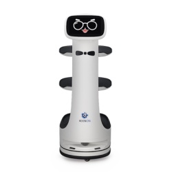 KEENON T8LS Robot de Entrega Dinerbot T8 / Compacto 38.4x46.8x111.1 cm (15.1x18.4x43.7 in) / Velocidad 1.0 m/s / Pantalla Tactil 10.1" / 3 Capas / Capacidad 20 kg (44 lbs) / Bateria 15-18 Horas