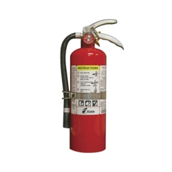 KIDDE PRO5MPV Extintor Desechable de Polvo Quimico Seco | Fuegos Clase A B y C | Talleres y Garaje | Paquete con 6 |Soporte Metalico | 5.5 lb pieza