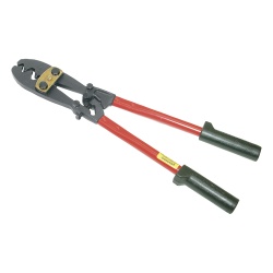 KLEIN TOOLS 2006 Herramienta ponchadora grande con accion compuesta para terminales No.6 - 4/0 AWG.