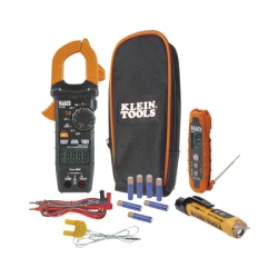 KLEIN TOOLS CL320KIT Kit de Prueba Electrica HVAC para Aire Acondicionado Calefaccion Minisplits etc. Medicion de Voltaje CA/CC Resistencia Frecuencia Capacitancia Diodos Temperatura Ciclo Micro Amper
