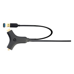 KRAMER CCU32/UC+H Adaptador Activo Multi-Formato | HDMI + USB 3.2 a USB-C | 4K@30Hz 4:4:4 | 60W PD | Carcasa ABS | Cable 2.7 m (8.85 ft)