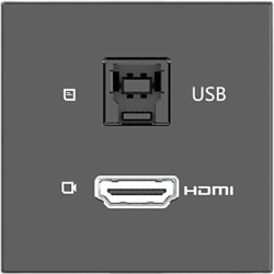 KRAMER MD-H+B/AF(B) Módulo Pasivo | HDMI + USB Passthrough | 4K@60 (4:4:4) | USB 3.2 Gen 2 10Gbps | Graphite Black