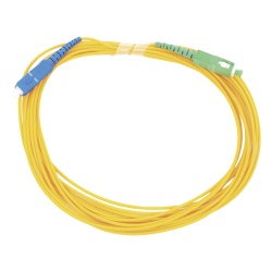 LINKEDPRO BY EPCOM LP-FO-SCU-SCA-05 Jumper de Fibra Optica Monomodo SC/UPC - SC/APC Simplex Color Amarillo 5 Metros (16.40 Pies)