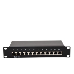 LINKEDPRO BY EPCOM LP-PP-529 Panel de parcheo de impacto (110) Blindado (STP) de 12 puertos Cat5e 10in