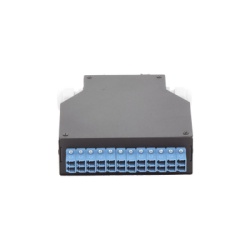 LINKEDPRO BY EPCOM LP-RDLCUSM Distribuidor de Fibra Optica Para Riel Din 12 Acopladores LC/UPC Duplex Monomodo con Charola de Empalme