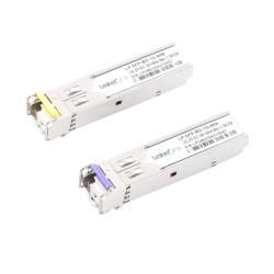 LINKEDPRO BY EPCOM LP-SFP-BD-1G-80 Transceptores Opticos Bidireccionales SFP (Mini-Gbic) / Monomodo 1490 & 1550 nm / 1.25 Gbps / 1000BASE-BX / Conector LC/UPC Simplex / DDM / Hasta 80 km / 2 Piezas