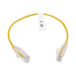 LINKEDPRO BY EPCOM LP-UT6-030-YE28 Cable de Parcheo Slim UTP Cat6 - 30 cm (11.81 Pulgadas) Amarillo Diametro Reducido (28 AWG)