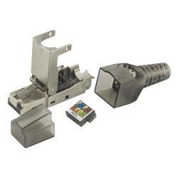LINKEDPRO BY EPCOM LPKJ6A17S Plug RJ45 Blindado Categoria 6A - Sin Herramienta para Terminacion en Campo
