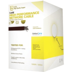 LINKEDPRO BY EPCOM PRO-CAT-5E-W-V2 Bobina de Cable de 305 Metros (1000 Pies) Cat5e Alto Rendimiento Color Blanco UL para Aplicaciones en Video Vigilancia Redes de Datos. Uso en Interior