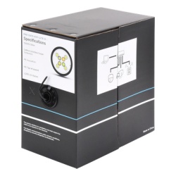 LINKEDPRO BY EPCOM PRO-CAT5-EXT-LITES Bobina de Cable de 305 Metros (1000 Pies) Cat5e Color Negro Sin Blindar para Aplicaciones de Videovigilancia Redes de Datos. Uso en Intemperie