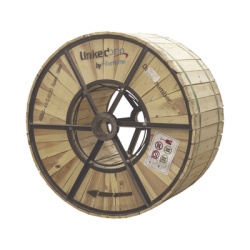 LINKEDPRO BY FIBERHOME OC-ADSS-48C-S200/4KM Carrete de 4 Kilometros de Fibra Optica Aerea (ADSS) G.652D Monomodo de 48 Hilos Exterior Span 200 Loose Tube