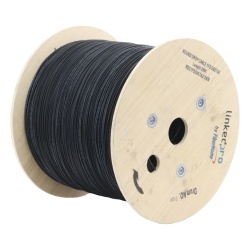 LINKEDPRO BY FIBERHOME RDC1FOG657A2/2KM Carrete de 2 km de Fibra Optica Aerea Tipo Drop Redonda (Figura 0) G.657A2 Monomodo 1 Hilo Forro de 3 mm
