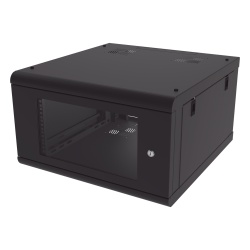 LINKEDPRO SR-1906-GN2G Gabinete de Pared con Puerta de Cristal Templado 635 mm de Profundidad 6U Rack de 19 in Acero Reforzado