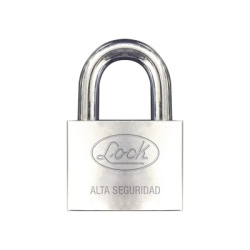 LOCK SYS-LCA-C60 Candado de hierro alta seguridad con llave de disco/ Acabado Cromado/ Llaves Abloy/ Medida de Horquilla 50 mm.