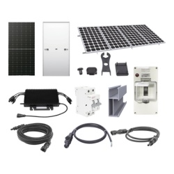 LONGI KITHMS2K575 Kit Solar para Interconexion de 2.2KW de Potencia Pico 220Vcc con Microinversor y 4 Modulos de 575 W (Incluye Montaje y Protecciones)