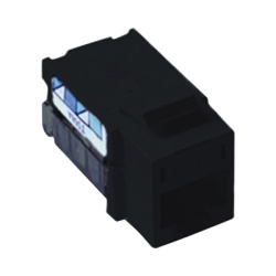 LUTRON ELECTRONICS CON1PC6BL Jack RJ45 categoria 6 de 8 conductores tipo snap-in color negro para el marco de 6 puertos de la linea Claro